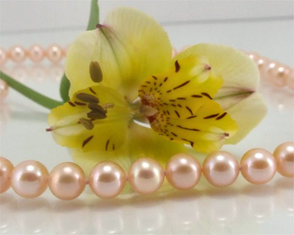 Chaîne de perles abricot - BelPerles