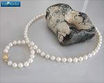 collier de perles<br>Etoile blanche AAA<br>7.0 - 7.5 mm