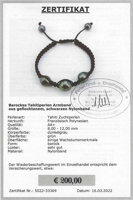 Bracelet avec perles de Tahiti - Belperles